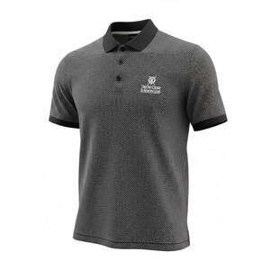 St Andrews Links Old Course Collection Mens Golf Polo Shirt Black White Size L
